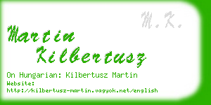 martin kilbertusz business card